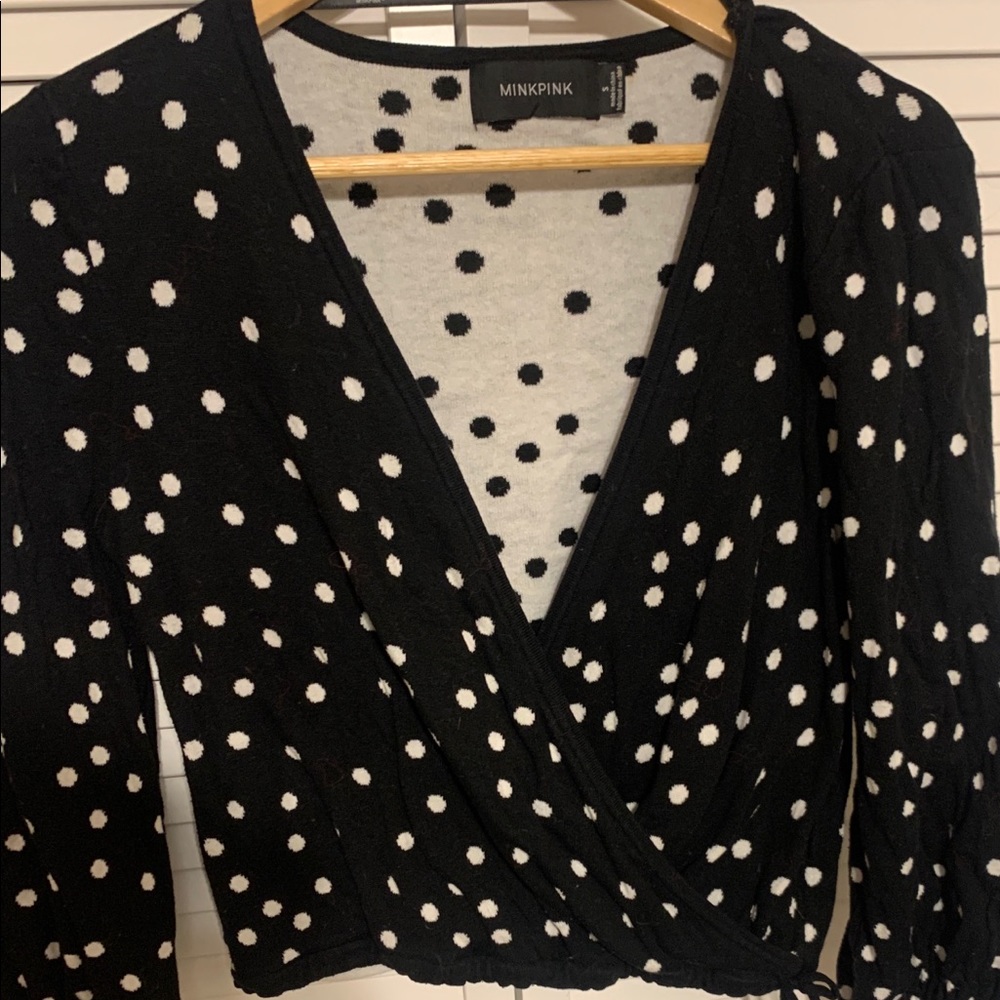 Mink Pink wrap sweater